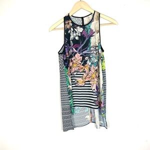 Clover Canyon | Floral Stripe Tank Top Multicolor